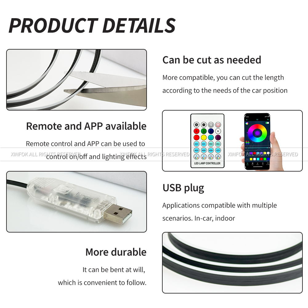 140cm USB Dreamcolor Akrylowa  – Led El Wire recenzja i cena